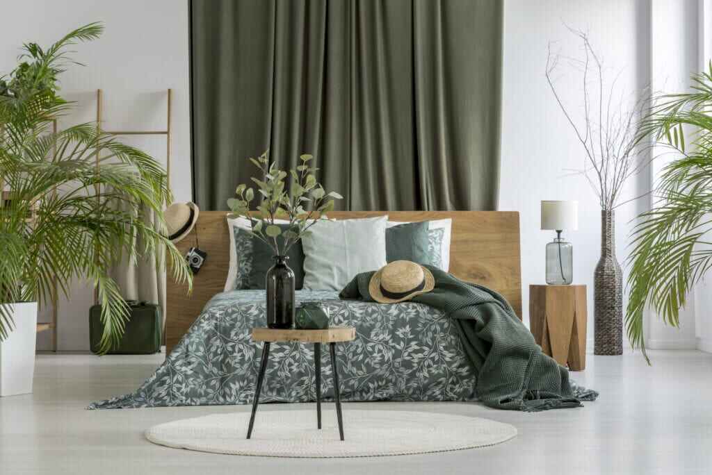 Olive Green Curtains for Purple Walls